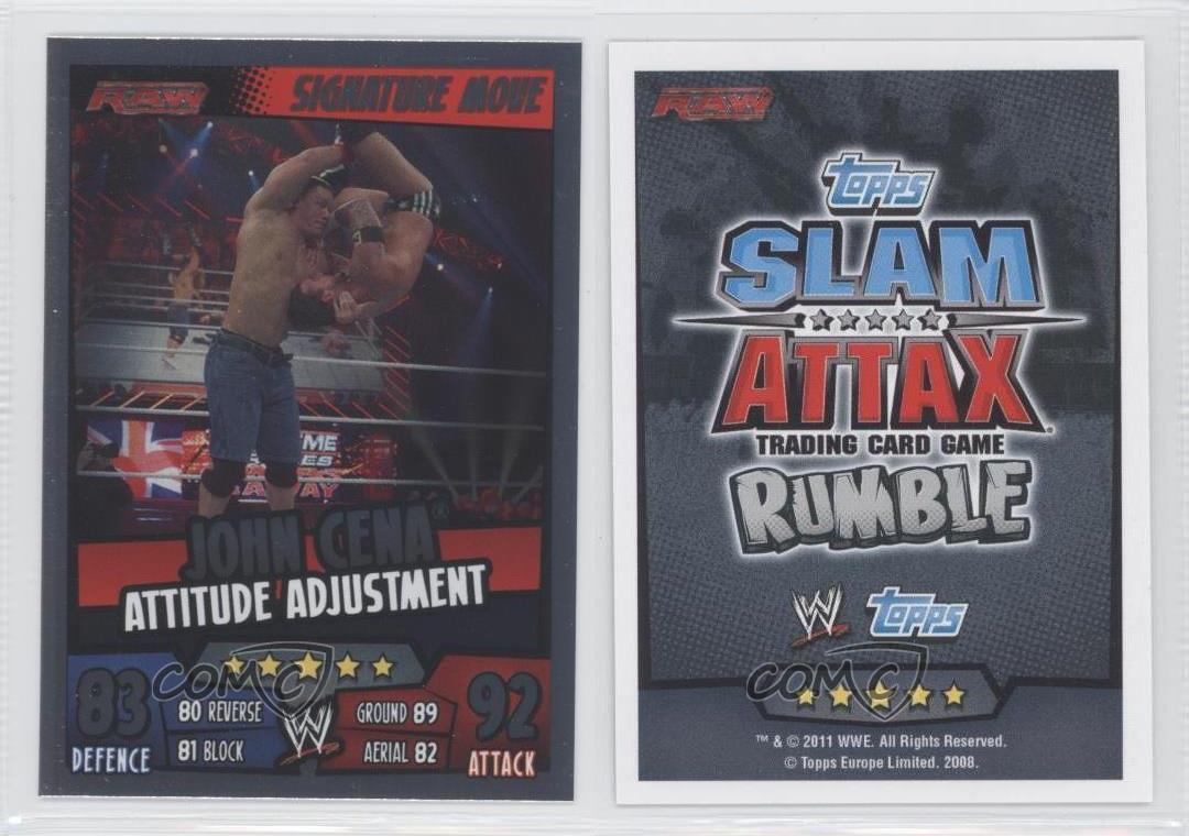 2011 Topps WWE Slam Attax Rumble Signature Move John Cena - Picture 4 of 4