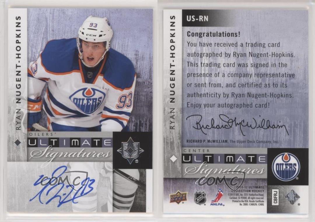 2011-12 Ultimate Collection Signatures Ryan Nugent-Hopkins #US-RN Rookie Auto RC - Picture 3 of 3