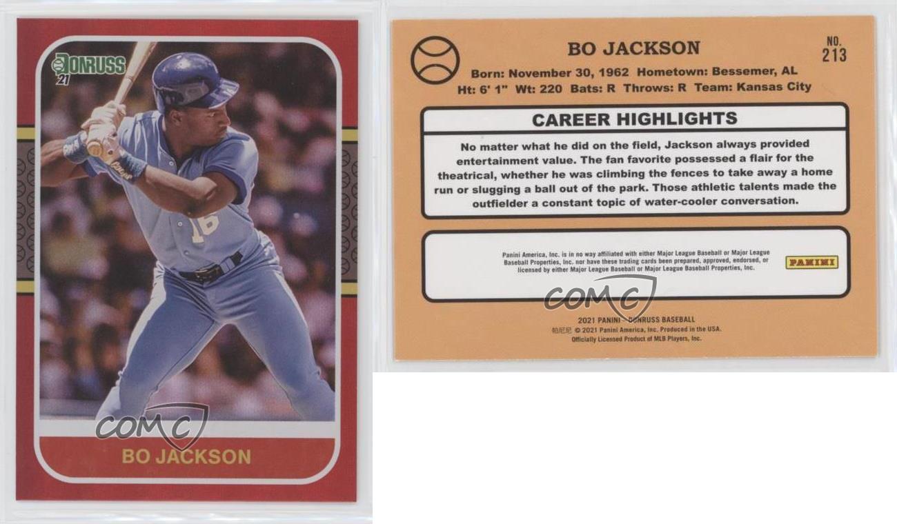  2021 Donruss #213 Bo Jackson Kansas City Royals