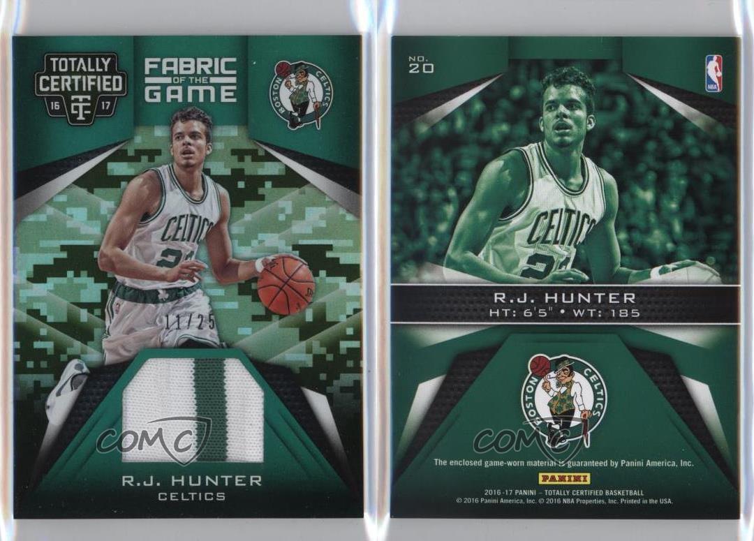 2016-17 Panini Totally Certified Fabric of the Game Materials Camo /25 RJ Hunter - Picture 3 of 4