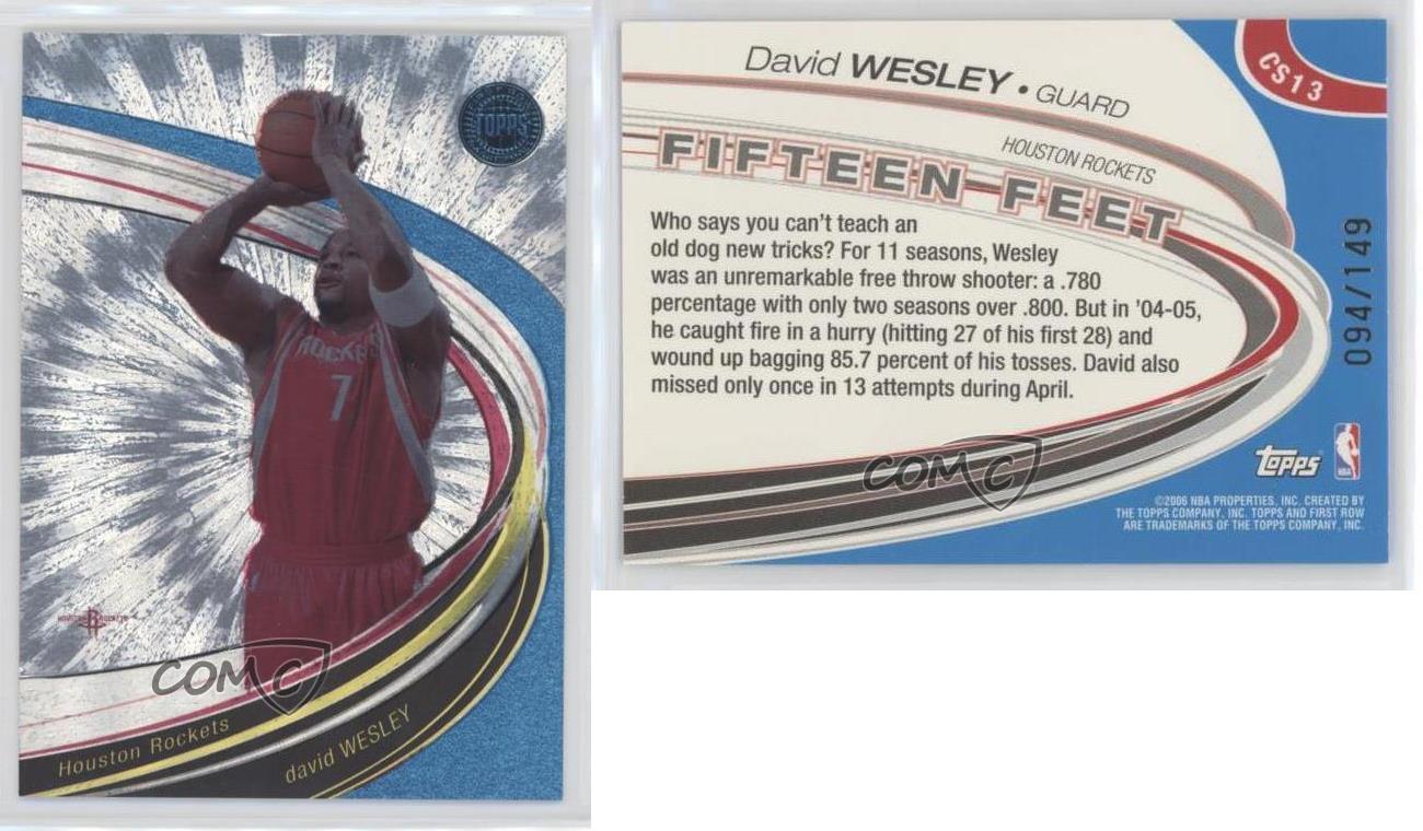 2005-06 Topps First Row Charity Stripe /149 David Wesley #CS13