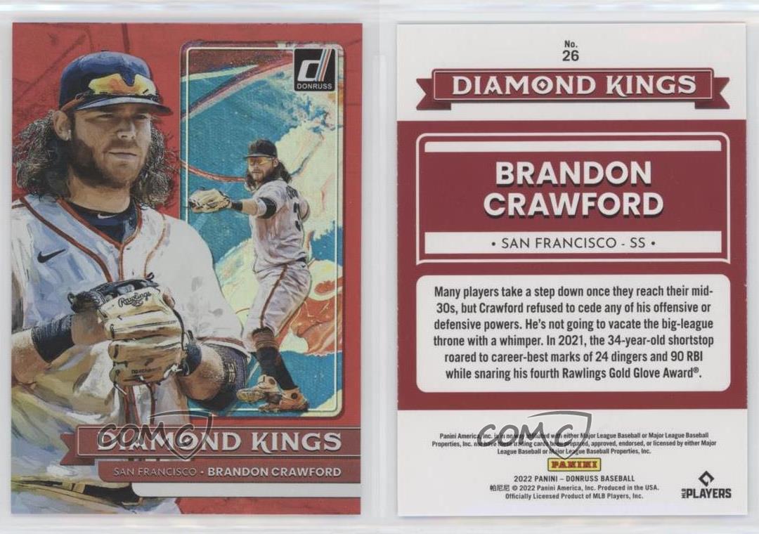 BRANDON CRAWFORD 2022 Panini Donruss Diamond Kings #26 San Francisco Giants