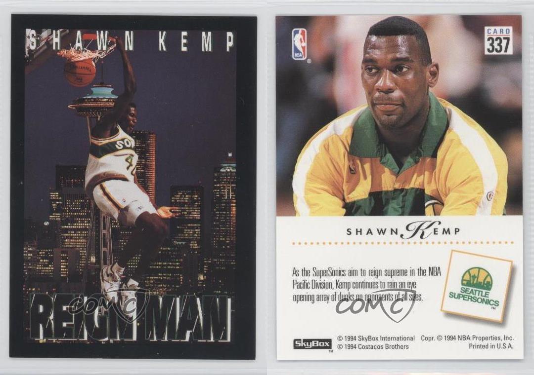 199394 Skybox Premium 337 Shawn Kemp Seattle Supersonics Basketball Card eBay