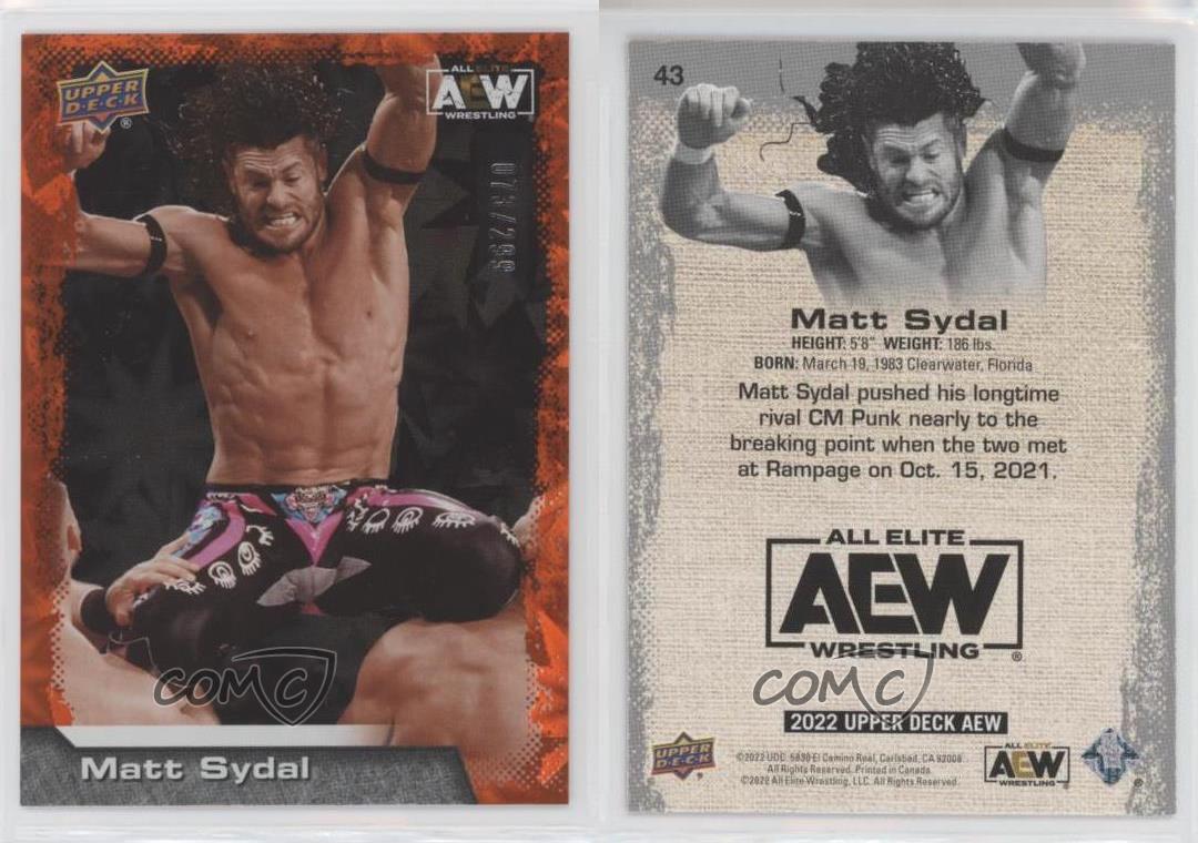 2022 Upper Deck AEW All Elite Wrestling Dynamite /299 Matt Sydal #43