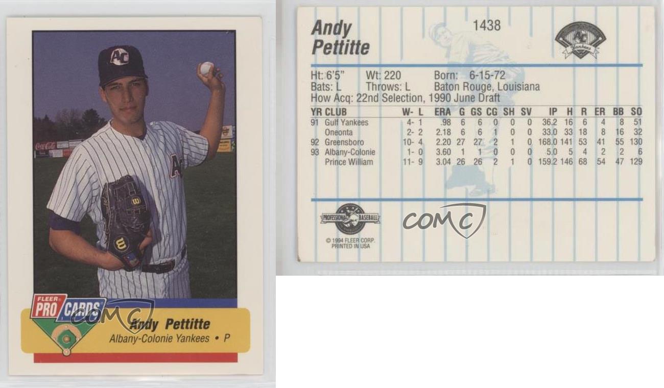 1994 Fleer ProCards Minor League Andy Pettitte #1438
