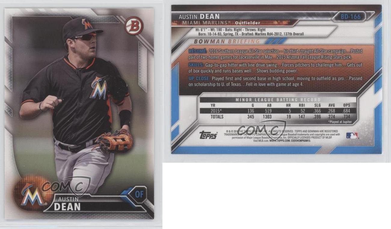 2016 Bowman Draft Top Prospects Austin Dean #BD-166