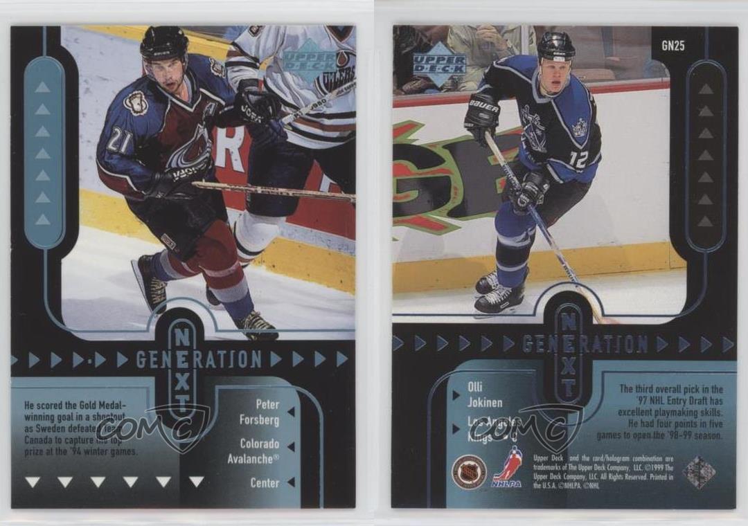 1998-99 Upper Deck Next Generation Peter Forsberg Olli Jokinen #GN25 Hockey  Card