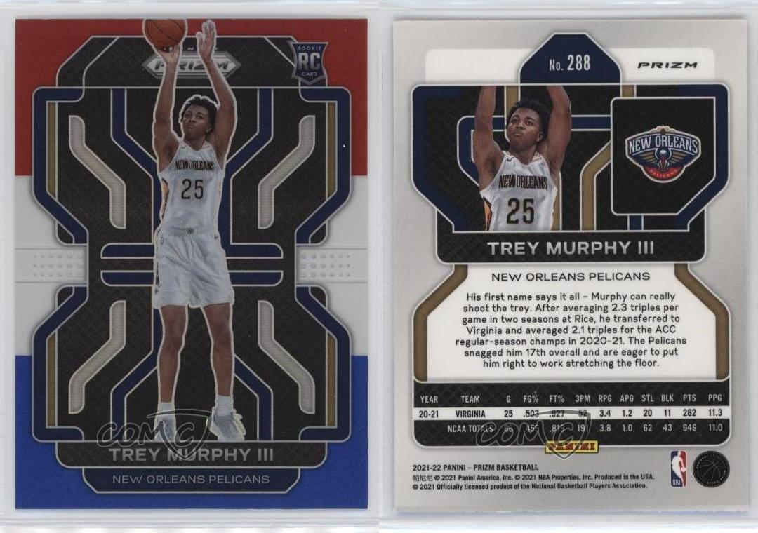 2021-22 Panini Prizm Red White & Blue Prizm Trey Murphy III
