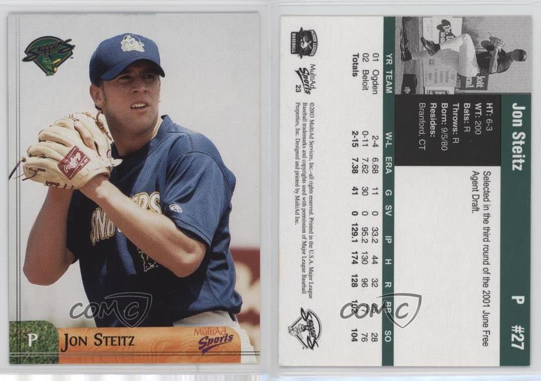 2003 MultiAd Sports Beloit Snappers Jon Steitz #23 - Picture 3 of 3