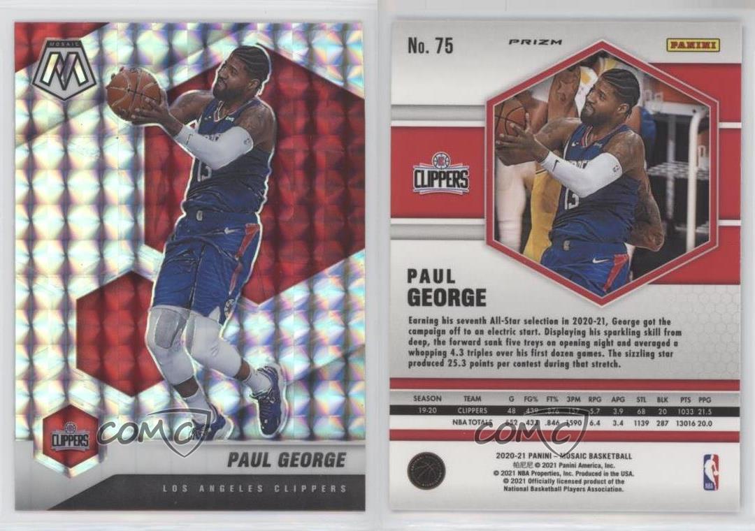 Mosaïque Panini vente en gros 2020-21 Prizm Paul George #75