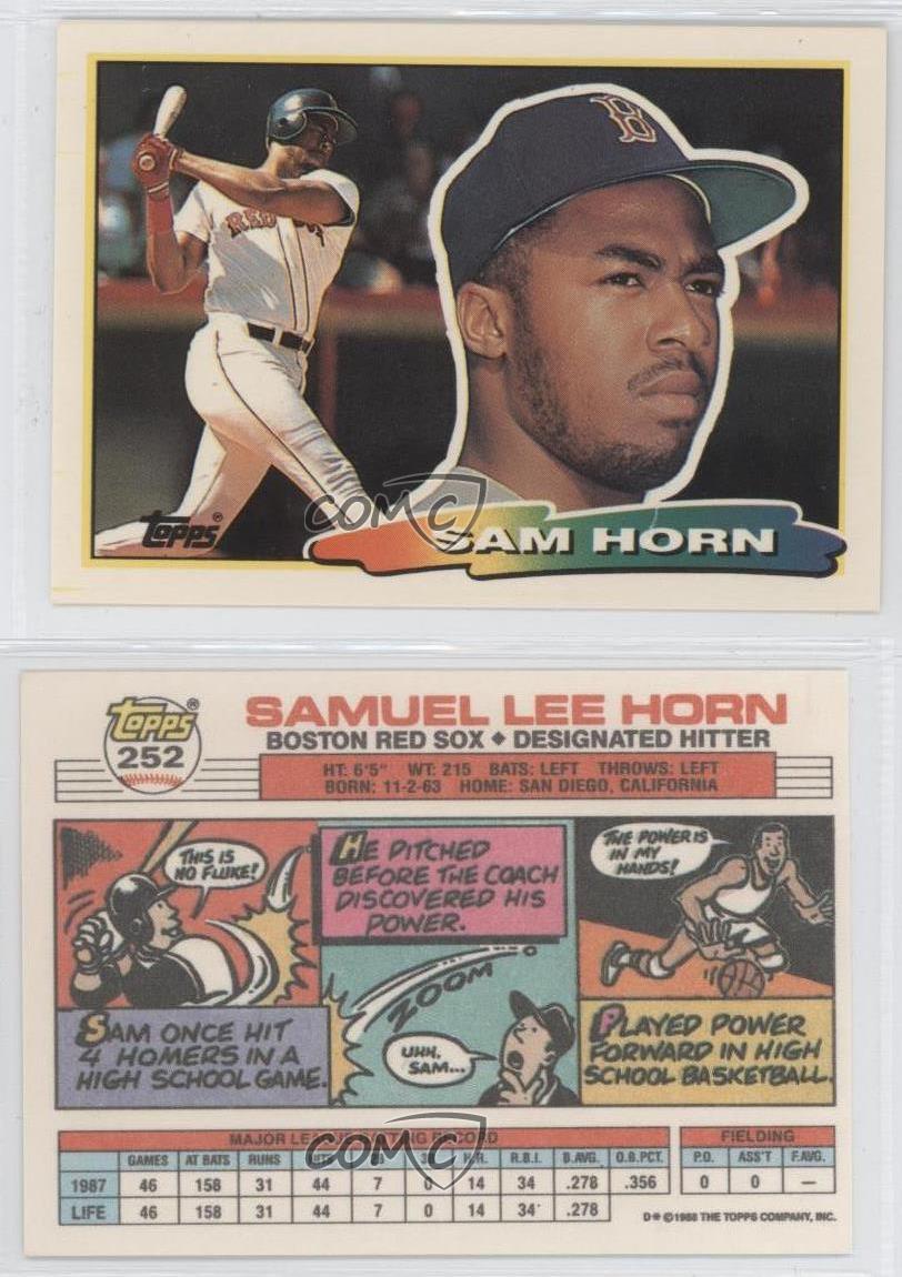 1988 Topps Big 252 Sam Horn Boston Red Sox RC Rookie Baseball Card eBay