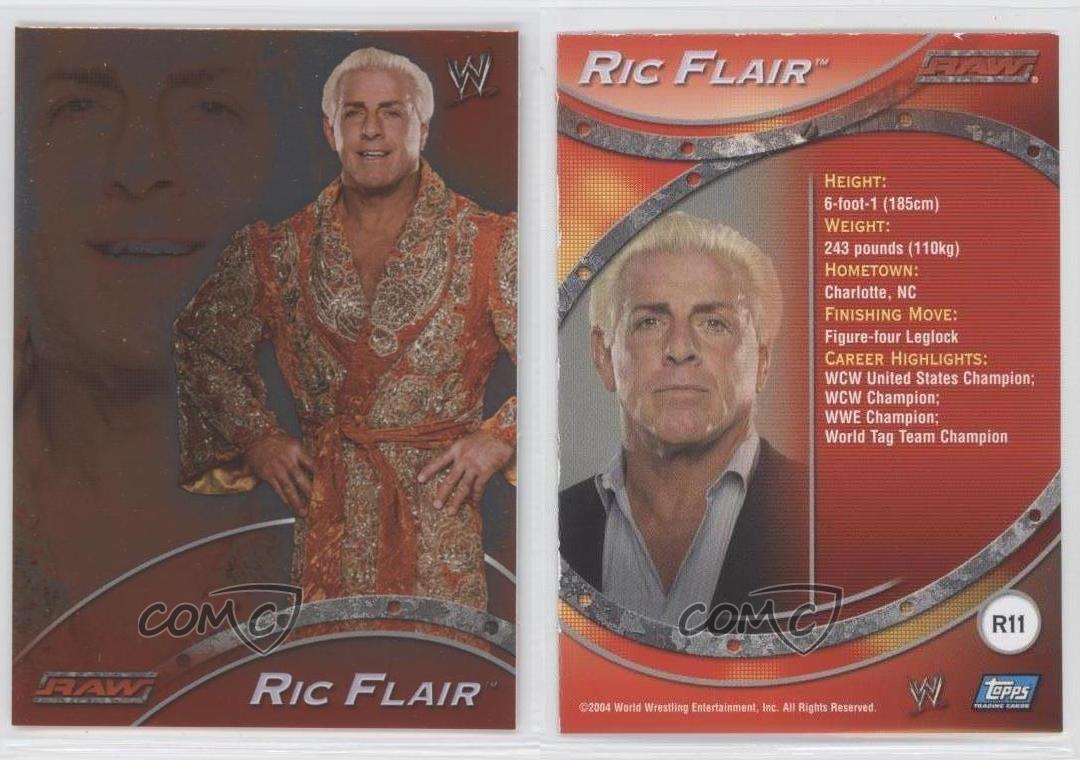 2004 Topps UK RAW & Smackdown! Apocalypse: English Edition RAW Ric Flair #R11 - Picture 3 of 3