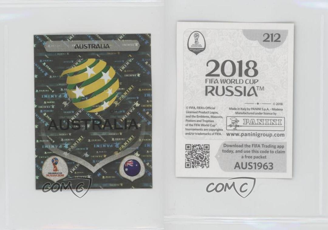 Panini WM 2018 Russia Sticker Mannschaftspaket Australien Sticker 213-231 
