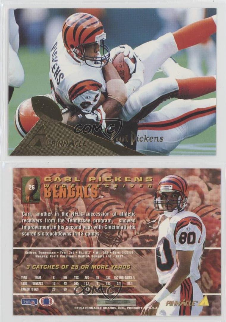 1994 PINNACLE CARL PICKENS #26 CINCINNATI BENGALS