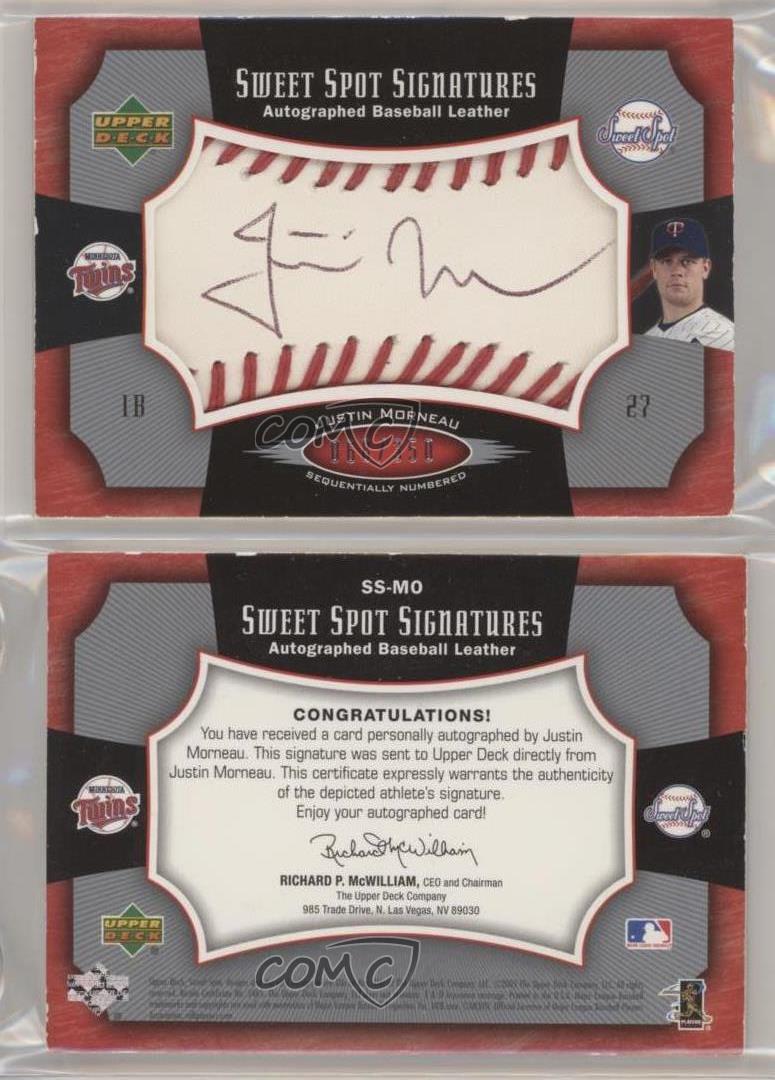 2005 Upper Deck Sweet Spot - Sweet Spot Signatures Justin Morneau