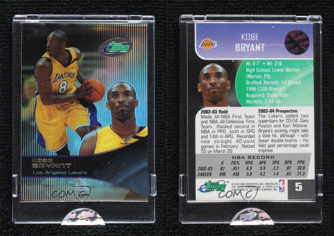 2003-04 eTopps Kobe Bryant #5 HOF