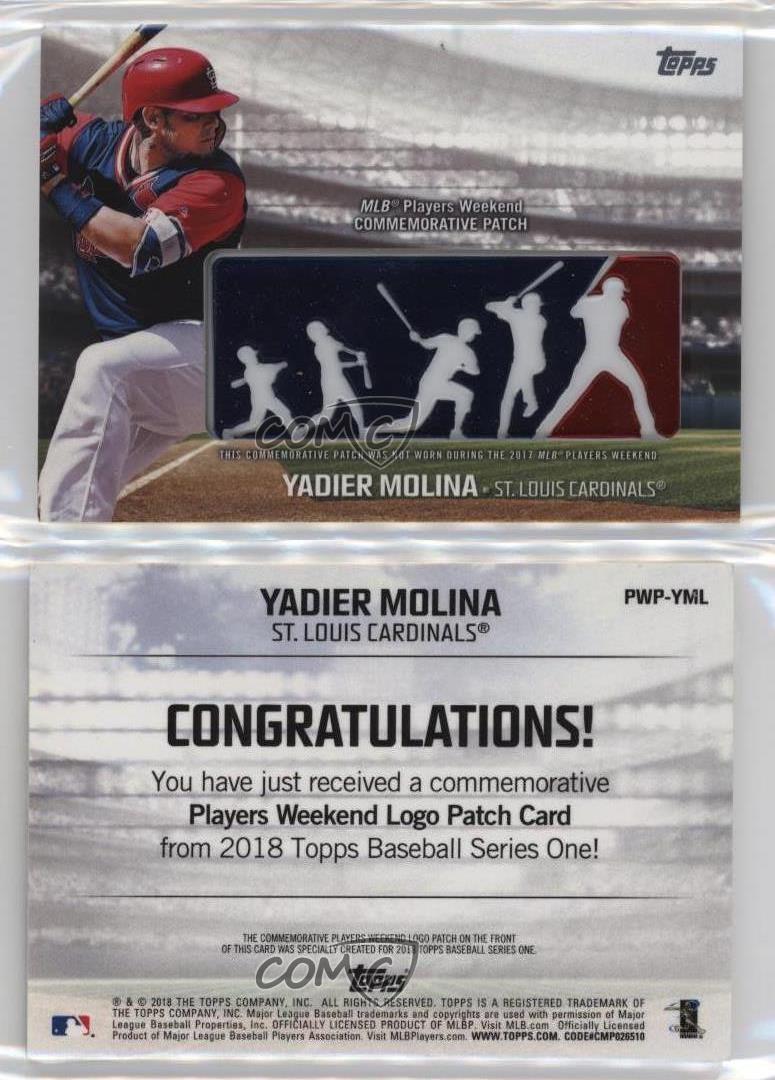 Yadier Molina 2018 Topps Players Weekend LOGO Patch Card #pwp-yml (4697)