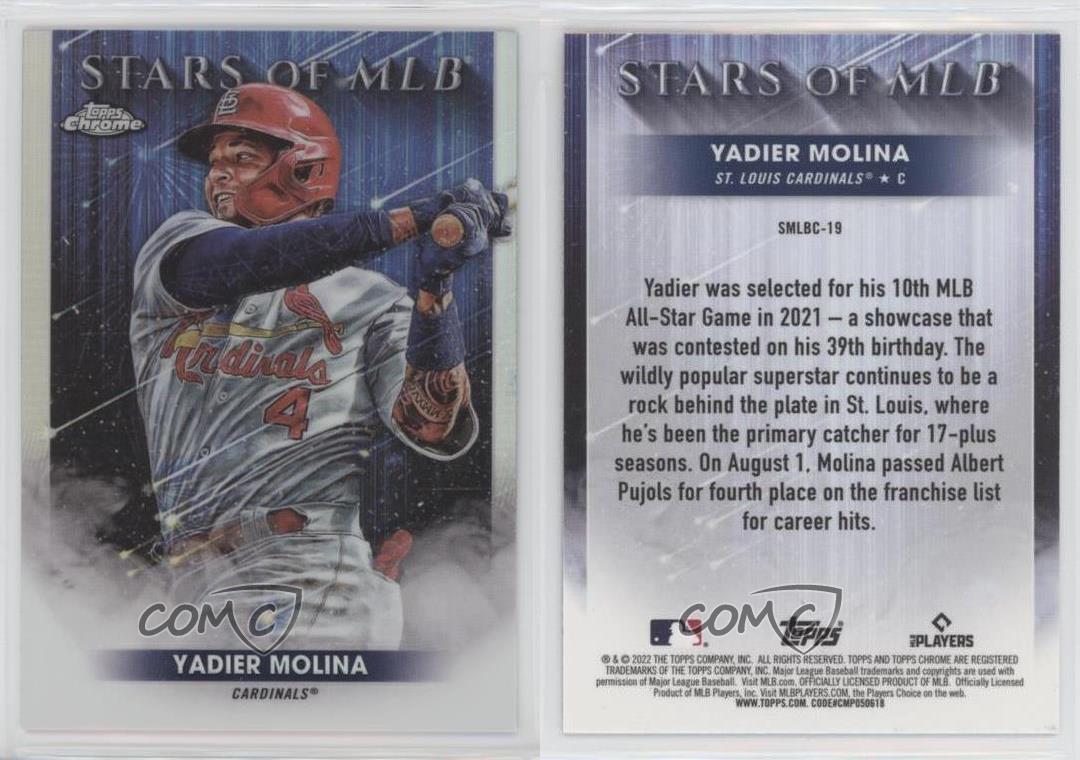 2022 Topps Serie 1 Estrellas de MLB Cromo Yadier Molina #SMLBC-19 - Imagen 4 de 6