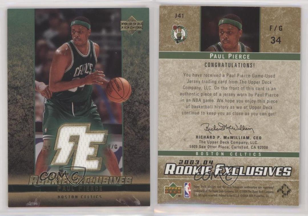 2004 Upper Deck PAUL PIERCE Jersey Rtifacts Boston Celtics ~JY07