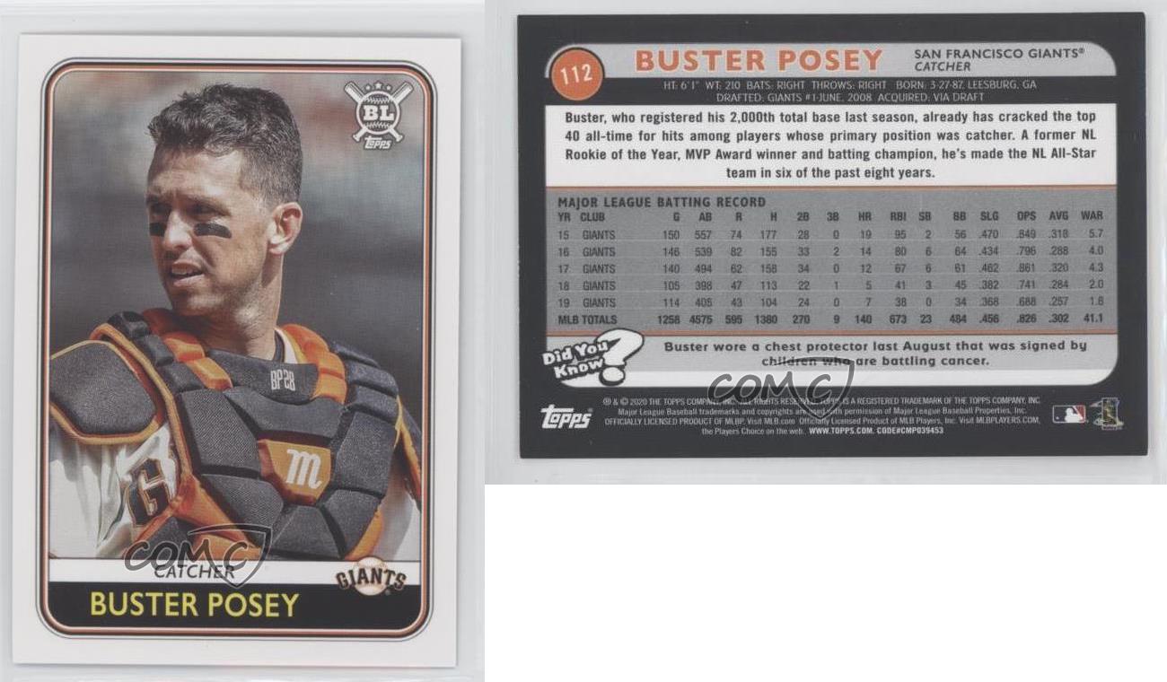  2020 Topps Big League Baseball #112 Buster Posey San