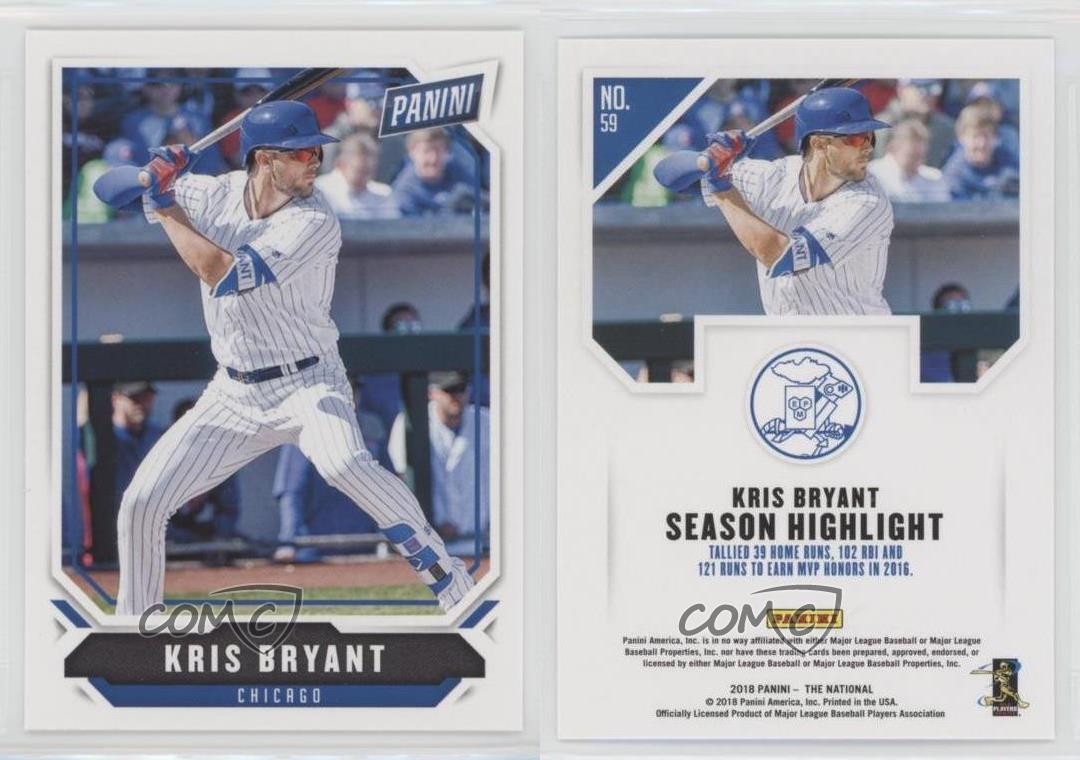 Kris Bryant 2018 Panini  " Father's Day "  Card #6 Chicago 