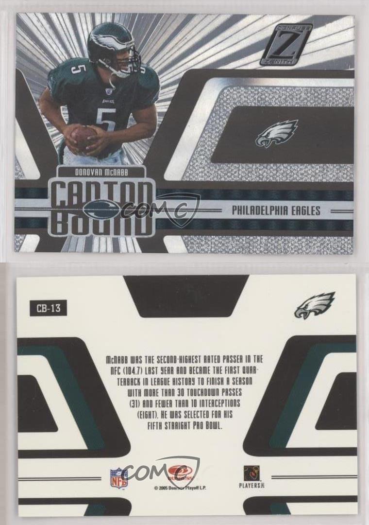 2005 Donruss Zenith Canton Bound Donovan McNabb #CB-13 - Picture 3 of 4