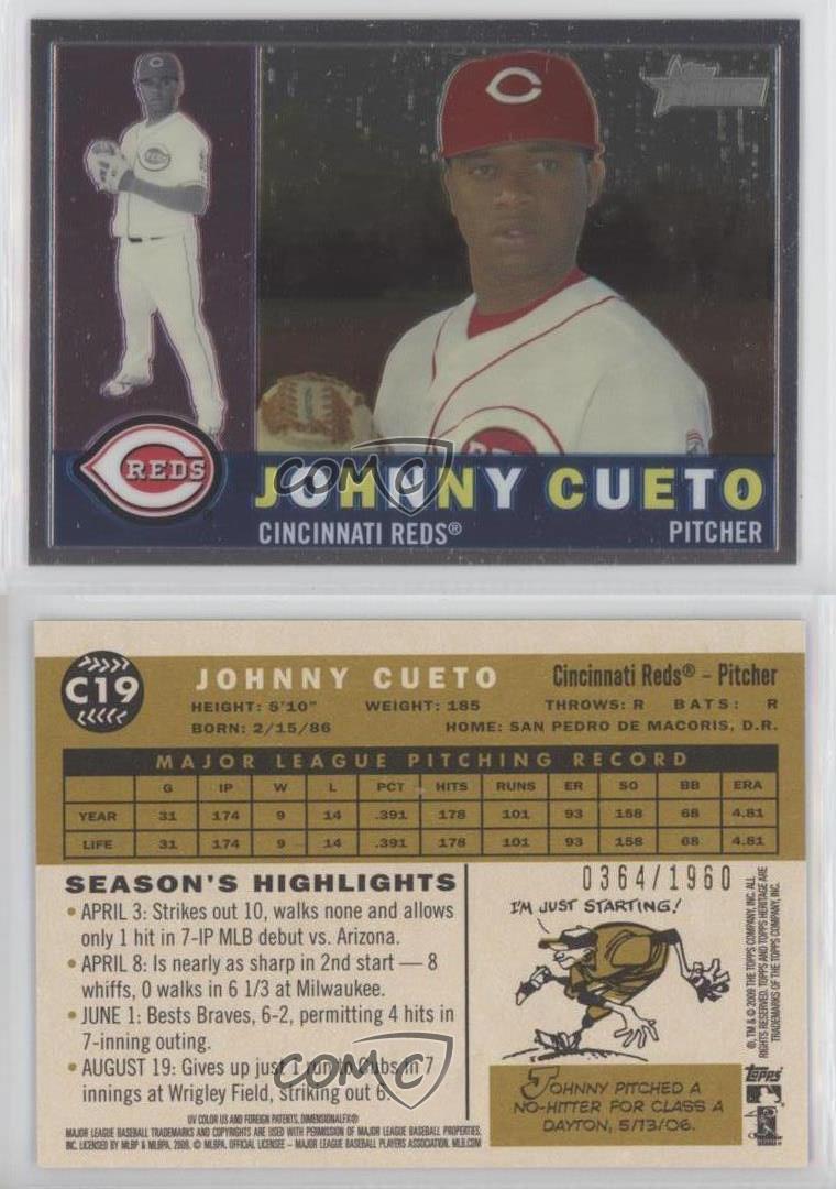 2009 Topps Heritage Chrome #19 Johnny Cueto Reds NM/MT 