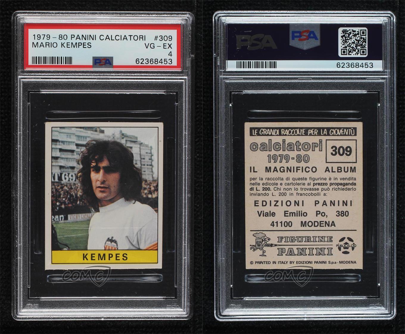 1979-80 Panini Calciatori Mario Kempes #309 PSA 4 | eBay