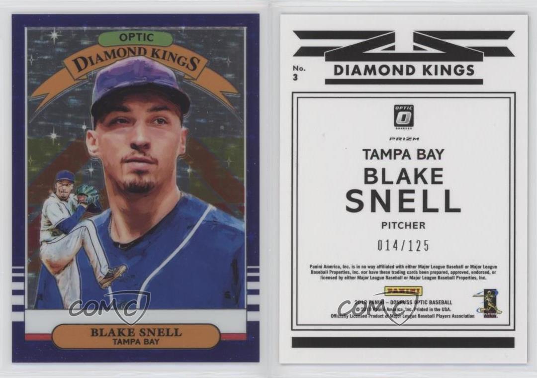 Panini Donruss Optic Diamond Kings Purple Stars Prizm 2019/125 Blake Snell #3 - Imagen 3 de 3