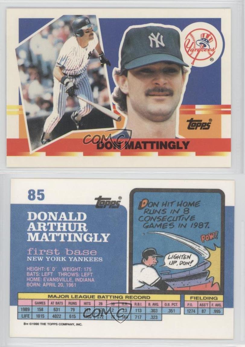 1990 Topps Big #85 Don Mattingly New York Yankees Baseball Card | eBay