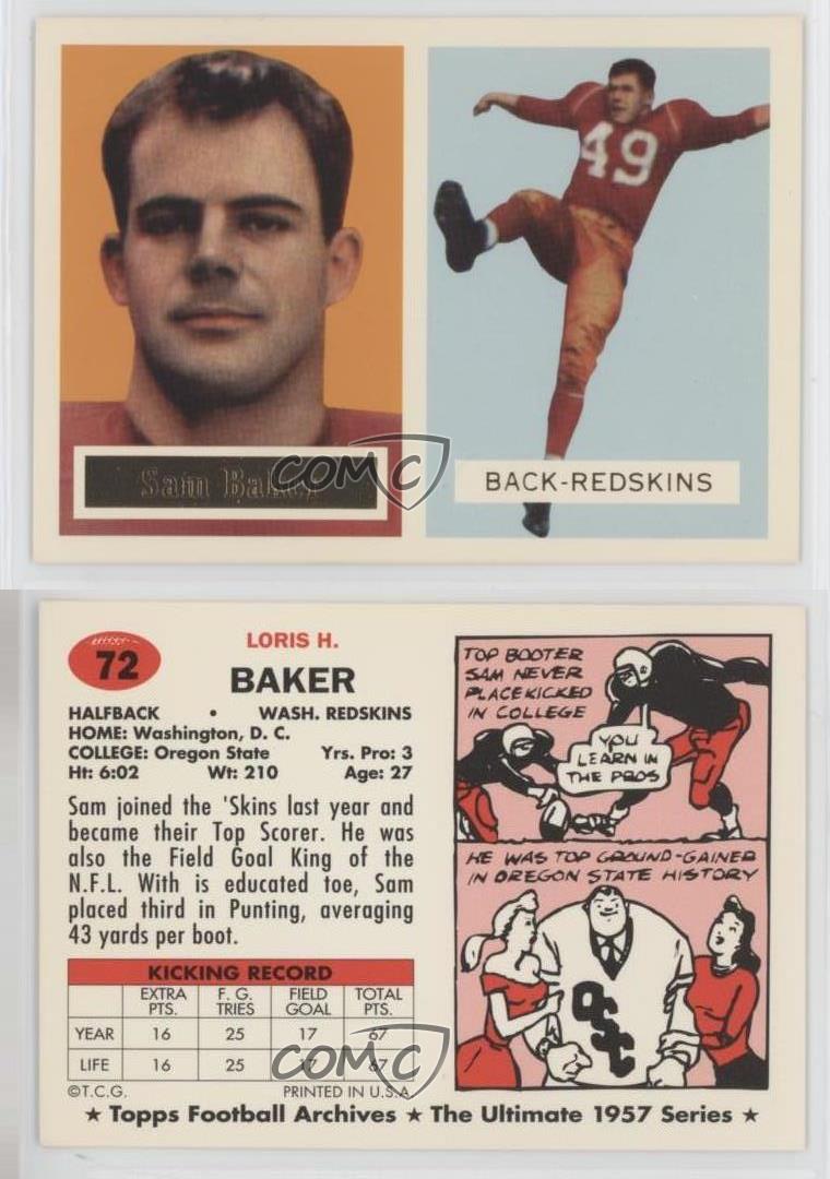 1994 en ligne Topps Archives 1957 série Gold Sam Baker #72