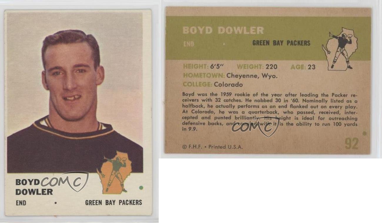 1961 Fleer - [Base] #92 - Boyd Dowler [Good to VG-EX]