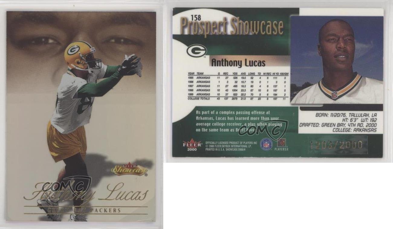 2000 Fleer Showcase Prospect Showcase / 2000 Anthony Lucas #158 Rookie RC - Foto 4 di 4
