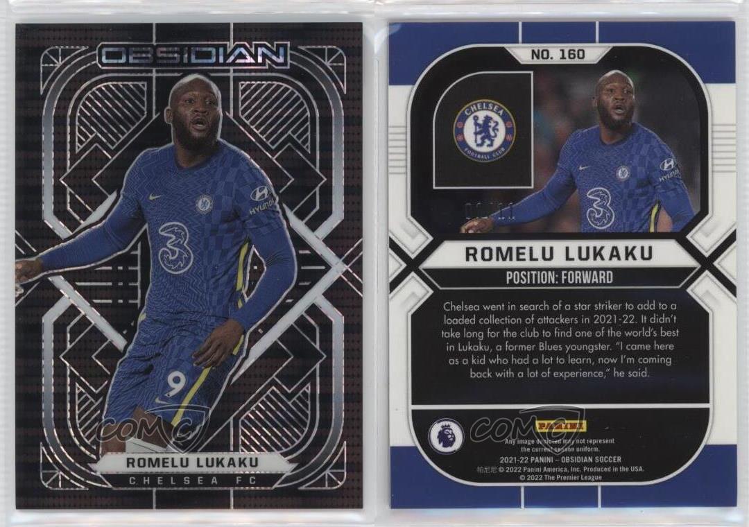 Grabado eléctrico Panini Obsidian 2021-22 púlsar blanco/11 Romelu Lukaku #160 - Imagen 4 de 4