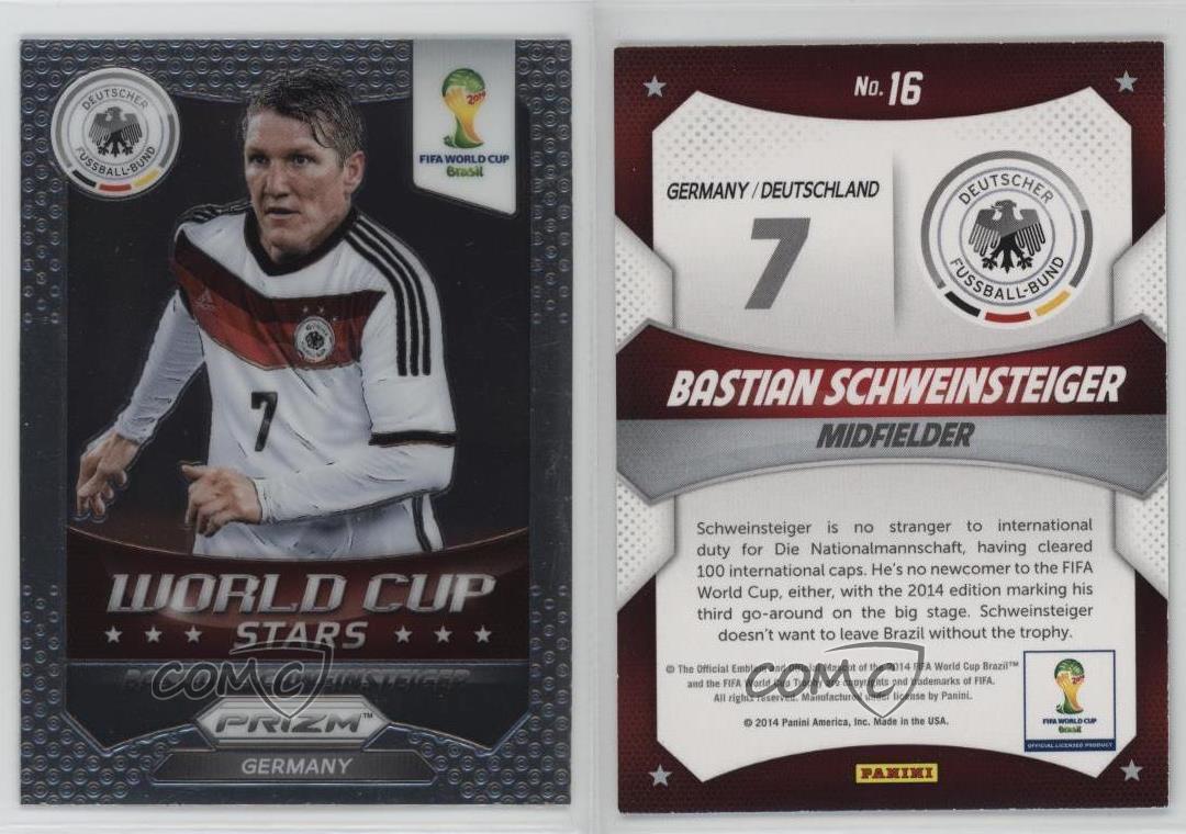2014 Panini Prizm World Cup Stars Bastian Schweinsteiger #16 - Bild 4 von 4