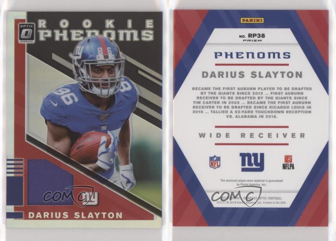 2019 Donruss Optic Darius Slayton Phenoms Holo Prizm Rookie Jersey RC #RP38