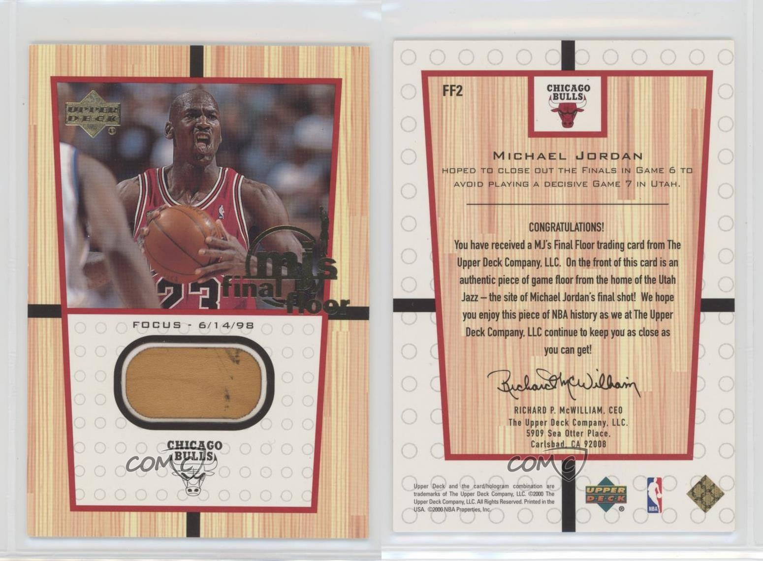 1999-00 Upper Deck NBA Legends MJ's Final Floor Jumbo Michael Jordan #FF2 HOF - Picture 4 of 4