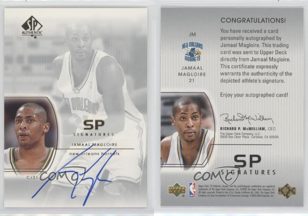 2002-03 SP Authentic SP Signatures Jamaal Magloire #JM Auto - Picture 3 of 3