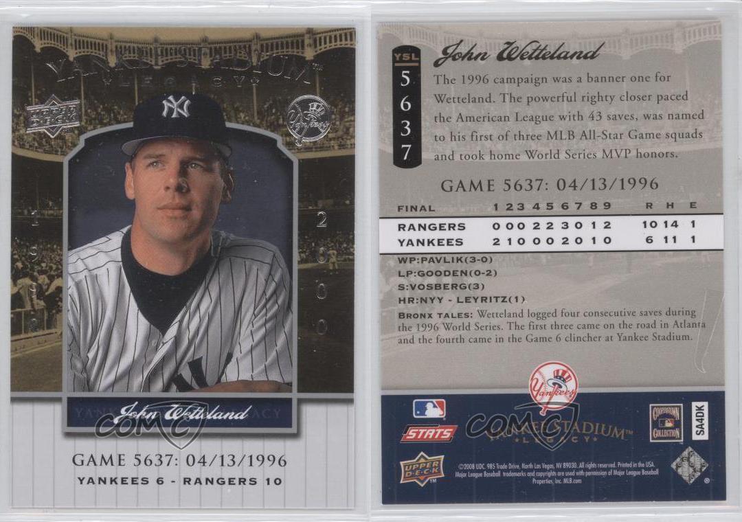 2008 Upper Deck Yankee Stadium Legacy John 2024 Wetteland #YSL5637