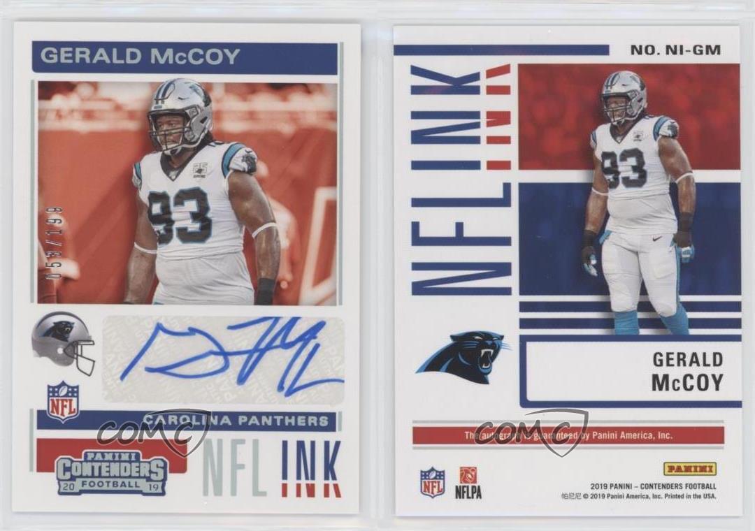 Tinta Panini Contenders NFL 2019/199 Gerald McCoy #NI-GM automática - Imagen 3 de 4