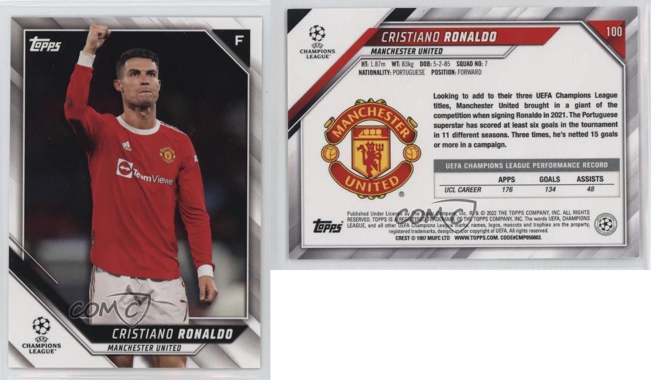 Cristiano Ronaldo SP Image Variation 2023-24 Topps UEFA Club