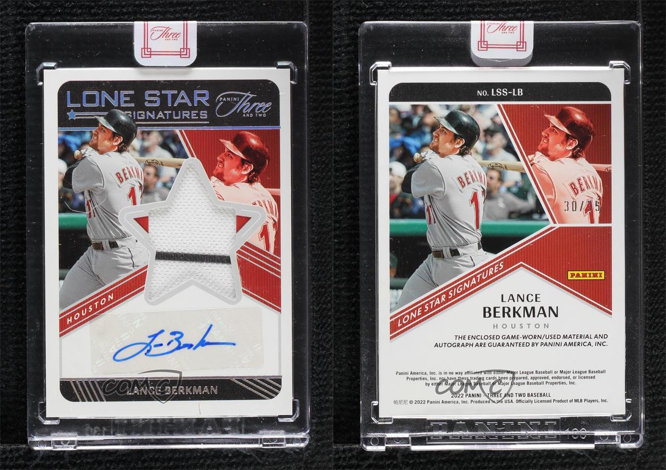2022 Three and Two Lone Star Signatures Holo Silver /35 Lance Berkman Auto