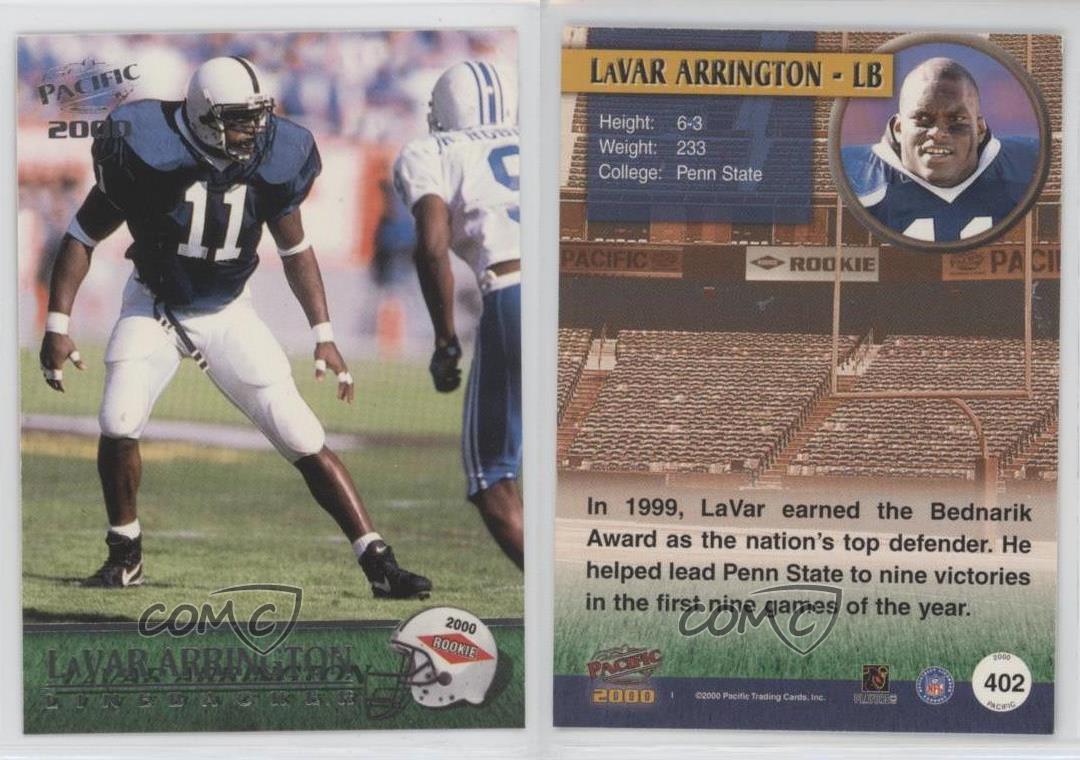 2000 Pacific 2000 Rookie LaVar Arrington #402 Rookie RC - Bild 5 von 6