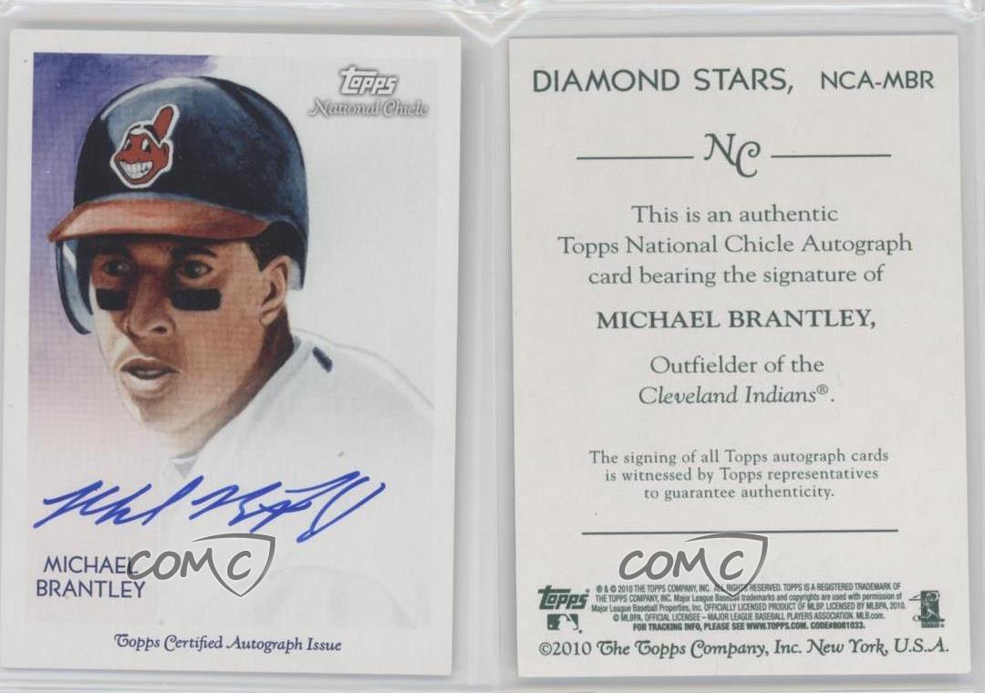 2010 Topps National Chicle Auto Michael Brantley #NCA-MBR Rookie Auto RC