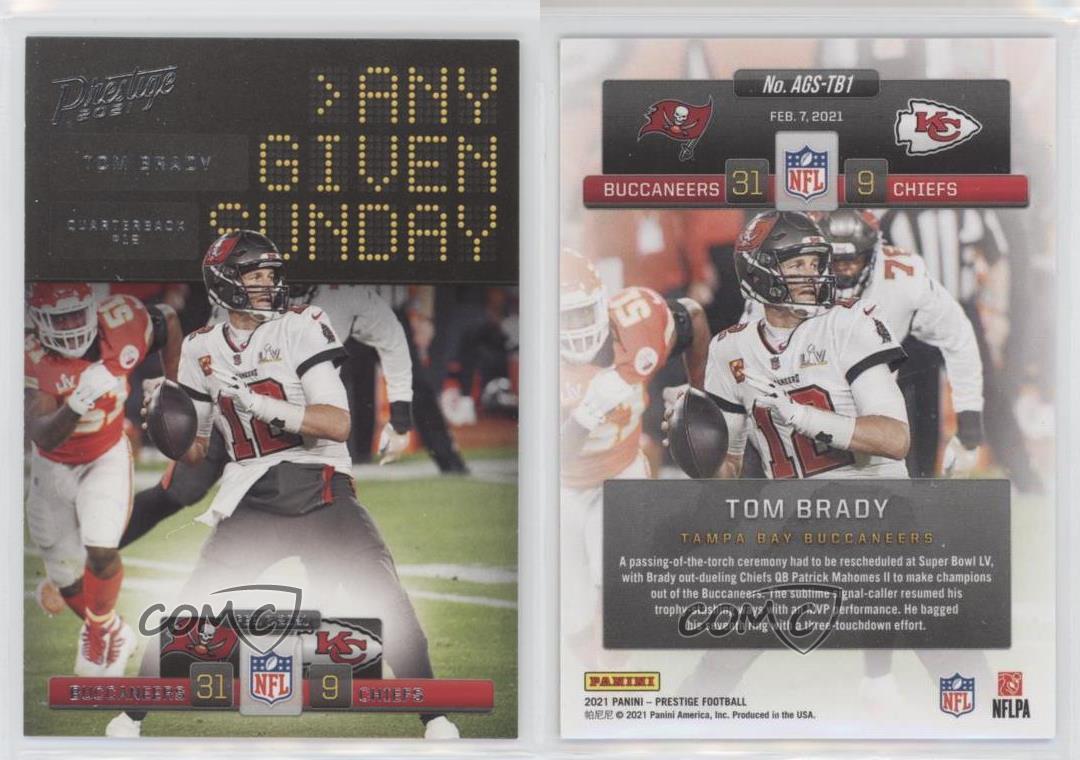 Panini Prestige Football 2021 Any Given Sunday Insert Card AGS-TB1 Tom