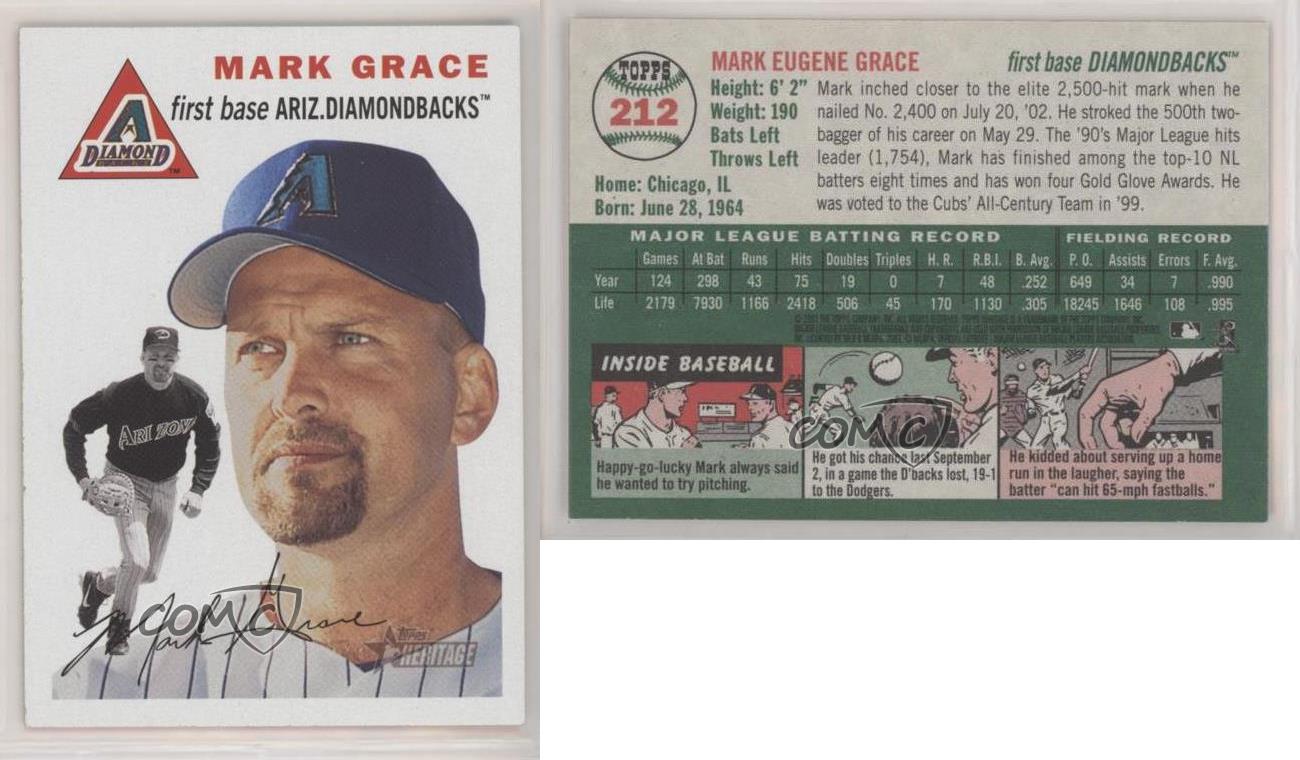 Mark Grace 2003 Topps Heritage Mark Grace #212 - Arizona Diamondbacks