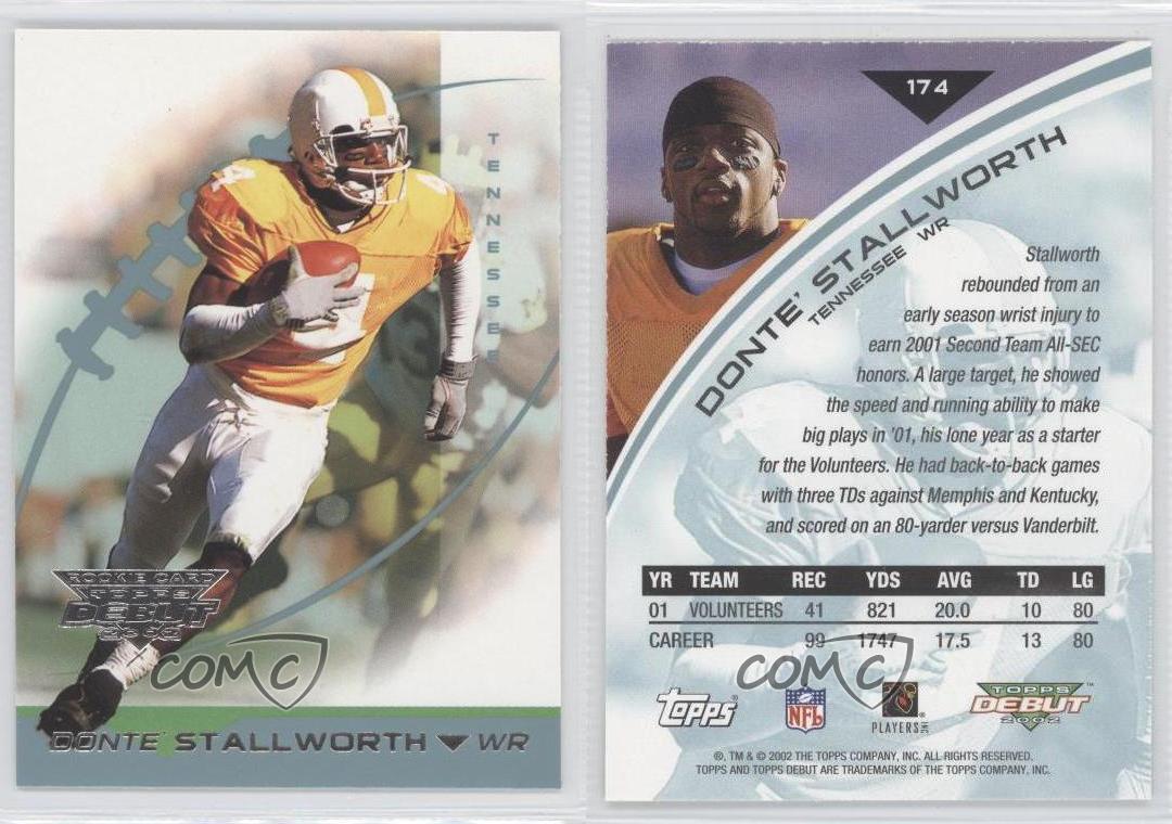 2002 Topps - Rookie Premier Autographs #RP-DSL Donte Stallworth