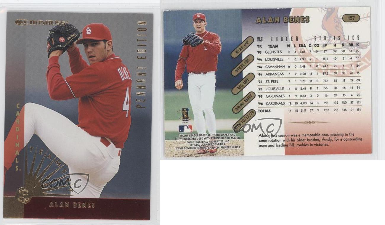 1997 Donruss Team Sets édition fanion Alan acheter Benes #157