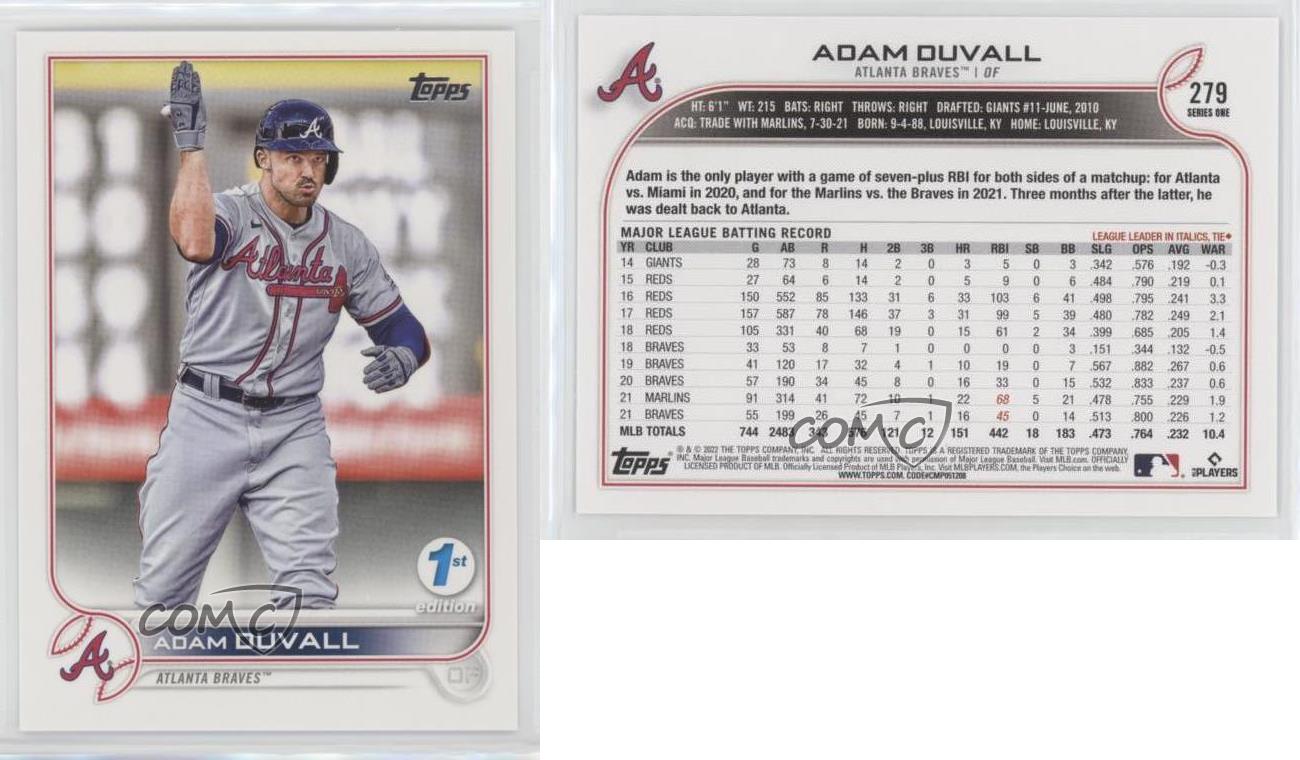 2022 Topps Baseball # 279 Adam Duvall