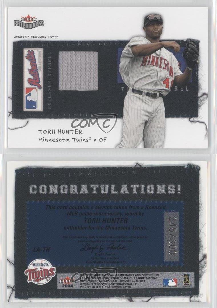 Ropa Fleer Patchworks 2004 con licencia/300 Torii Hunter #LA-TH - Imagen 4 de 4